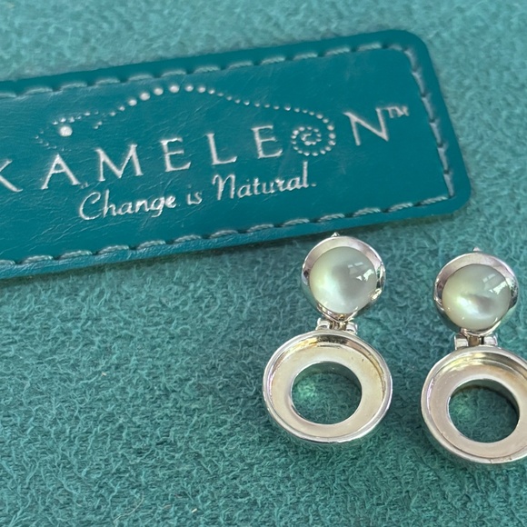 Kameleon earrings with 2 matching jewel pops - Picture 2 of 3